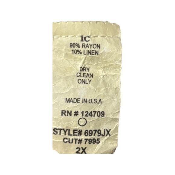 IC By Connie K Cardigan Size 2X Tan Linen Blend Minimalist Flowy Lagenlook Flowy - Picture 7 of 8